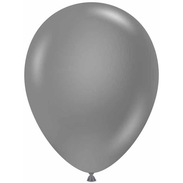 TUFTEX 11" Metallic Silver Latex Balloons, 100 Count
