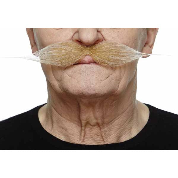 Blonde and White Costume Moustache, 27 cm