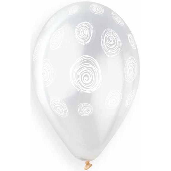 GEMAR 13" CLEAR DOTS SPIRAL WHITEINK 50/B
