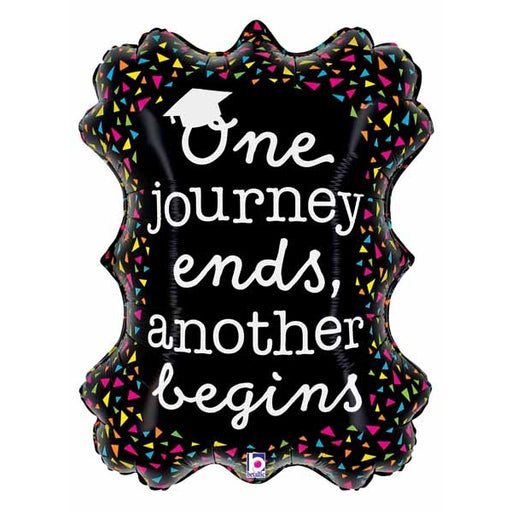 Neon Grad Frame 34-Inch Foil Graduation Balloon