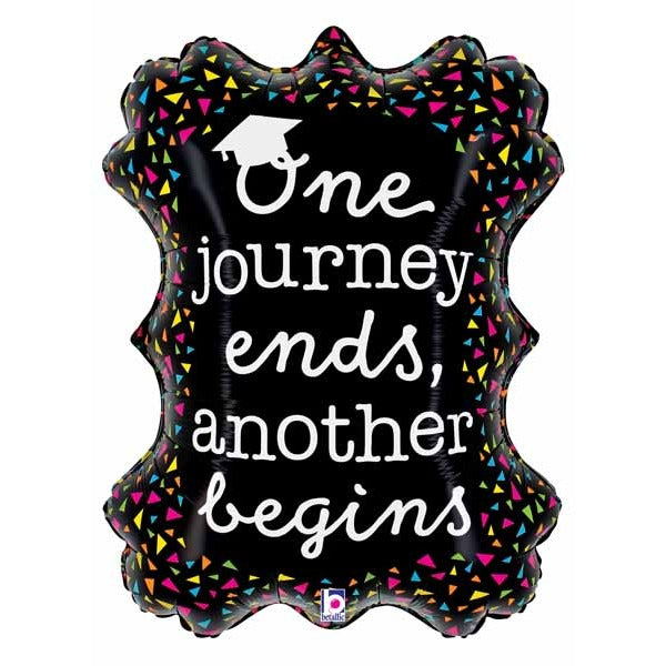 Neon Grad Frame 34-Inch Foil Graduation Balloon