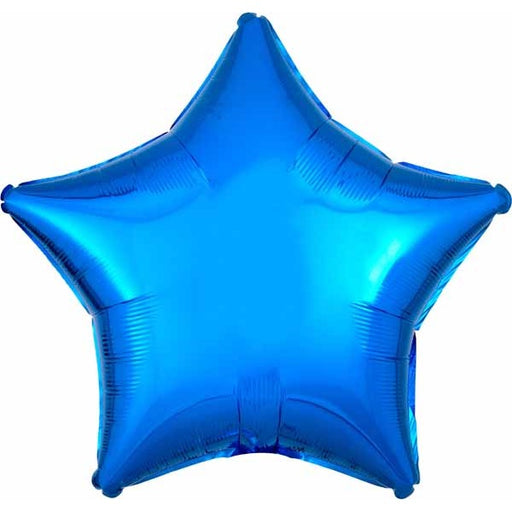 19 Inch Metallic Blue Star Foil Balloon