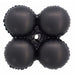 17-Inch Matte Black Foil Quad Balloon