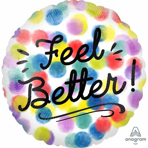 Feel Better Dots 18-Inch Round Foil Balloon