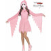 Pastel Pink Sparkle Ghost Face Child Costume, Medium