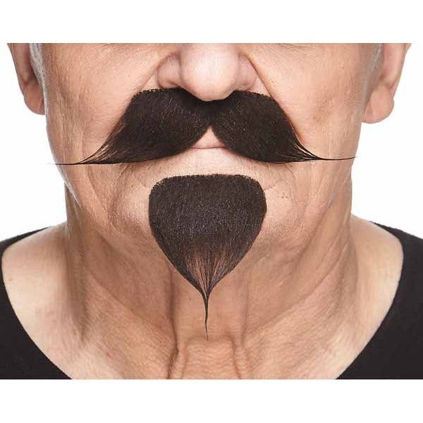 Dark Brown Costume Beard and Moustache Set