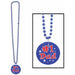 33-Inch Beaded Necklace with Printed #1 Dad Medallion