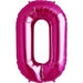 34-Inch Magenta Number 0 Balloon