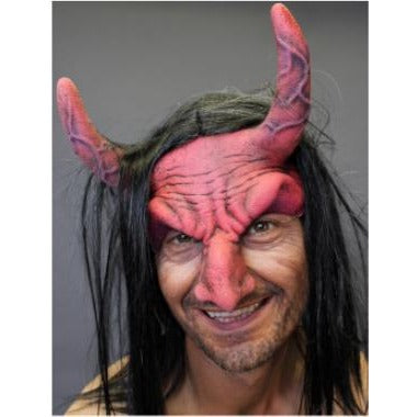 Zagone Studios Red Devil Half Mask with Hair