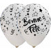 BONNE FETE ALL OVER 12" WHITE LAT 50/BAG