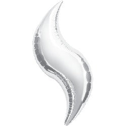 Silver 36 Inch Curve Foil Balloon