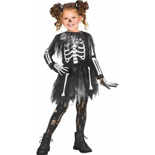 Skele Girl Toddler Skeleton Costume, Size 3T/4T