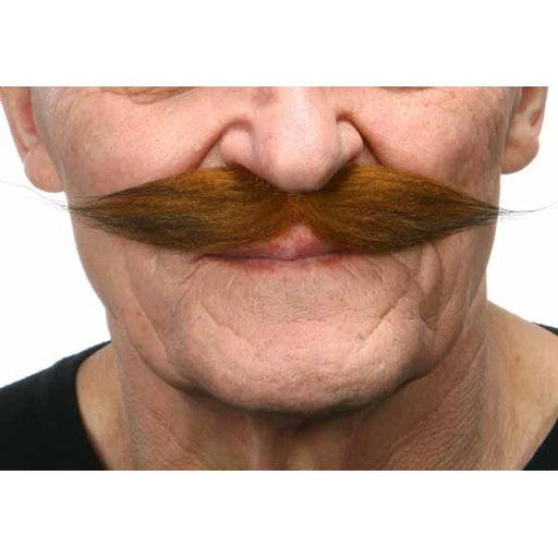 Auburn Brown Costume Moustache, 19 cm x 3 cm