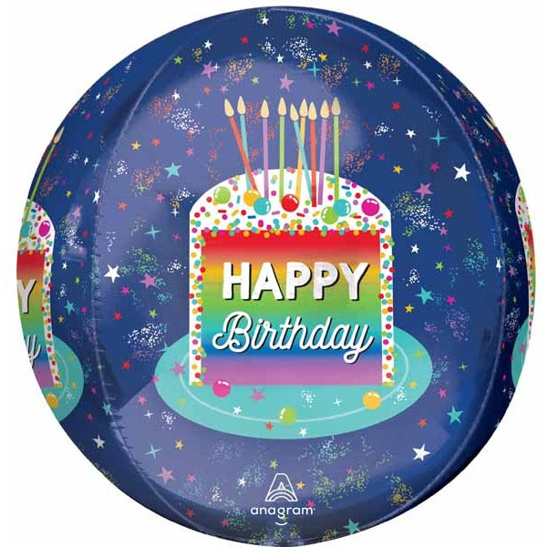 Rainbow Slice Happy Birthday 16" Orbz Foil Balloon
