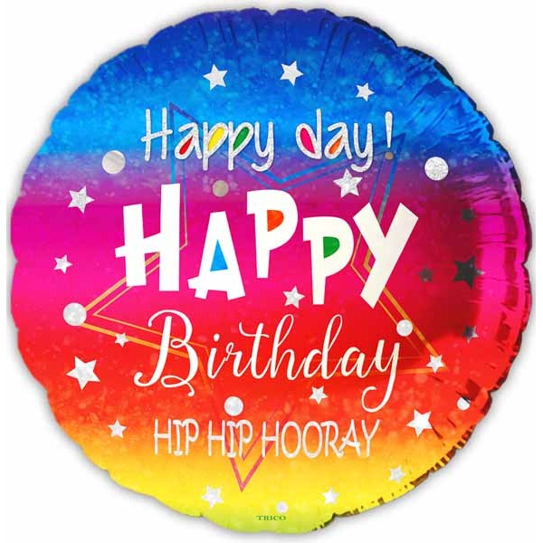 Happy Birthday Hip Hooray 18-Inch Foil Balloon