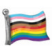 LGBTQ Rainbow Flag Shaped Foil Balloon, 27 Inch