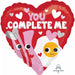 You Complete Me 18-Inch Heart Foil Balloon