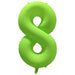 DecoChamp 34" Neon Green Number 8 Balloon