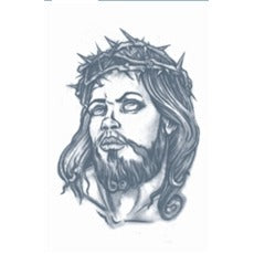 Tinsley Transfers Jesus Portrait Temporary Tattoo
