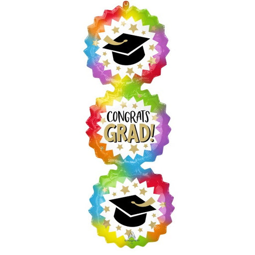 Grad Bursts 38" Jumbo Graduation Foil Balloon