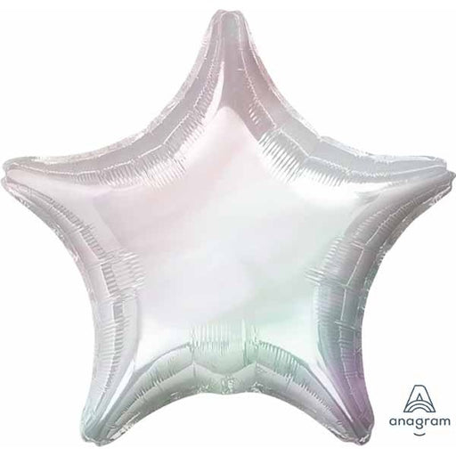 19-Inch Iridescent Holographic Star Foil Balloon