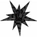 Prima Black Stripes Starburst Foil Balloon, 26 Inch
