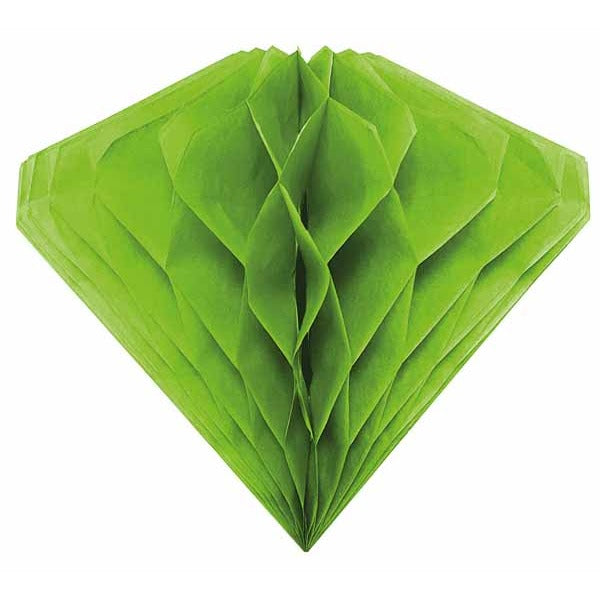 Light Green Honeycomb Hanging Diamond Decoration, 7.8 Inches