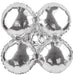 17 Inch Silver Foil Quad Balloon