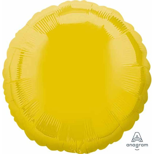18 Inch Yellow Round Foil Balloon