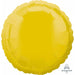18 Inch Yellow Round Foil Balloon