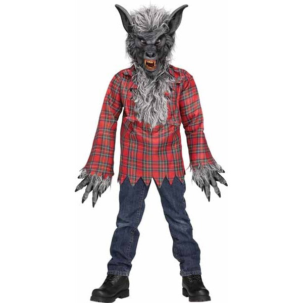 Kids' Grey Werewolf Costume, Large (12-14)