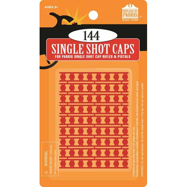 Parris Pull-Off Caps for Single-Action Cap Guns, 144 Count