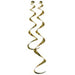 Gold Twirly Whirlys Hanging Decorations, 6 Pack