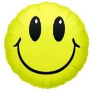 Yellow Smiley Face 9-Inch Round Foil Balloon