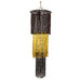 Black and Gold 3-Tier Shimmering Chandelier, 4 ft