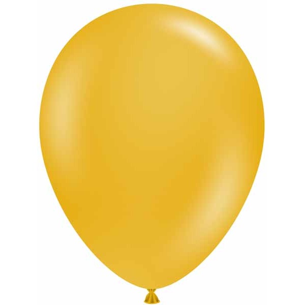 TUFTEX 5 Inch Mustard Latex Balloons, 50 Count
