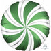 Emerald Candy Swirls 18-Inch Round Foil Balloon