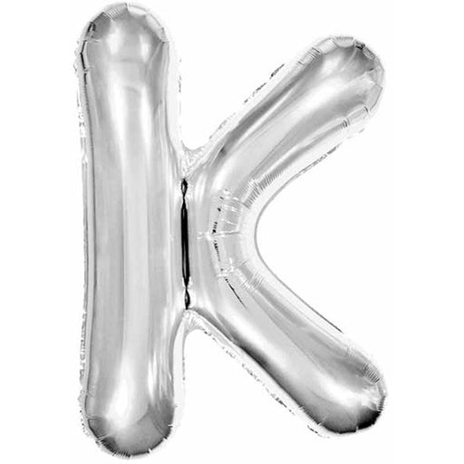 34 Inch Silver Letter K Foil Balloon