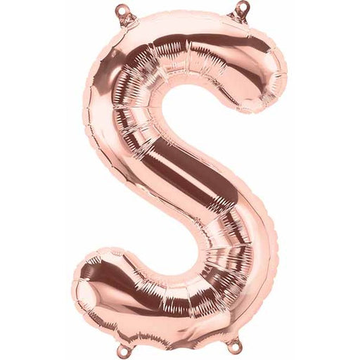 34-Inch Rose Gold Letter S Balloon
