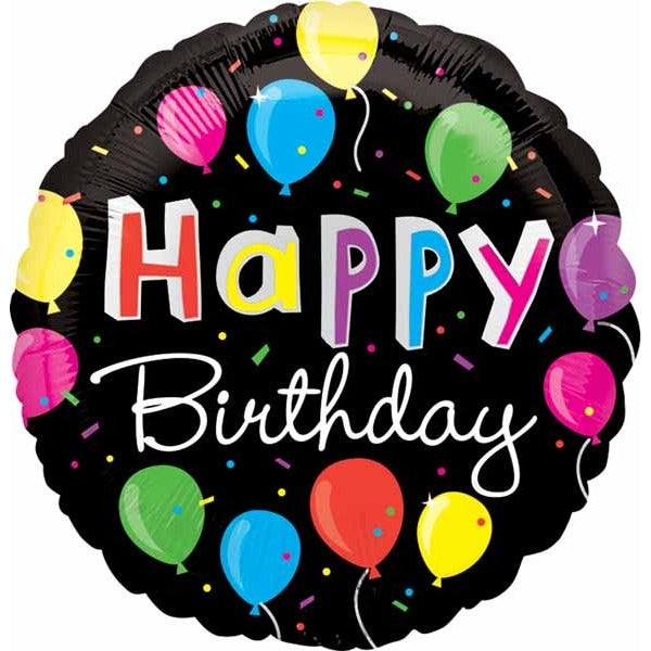 Bright Happy Birthday 18-Inch Foil Balloon