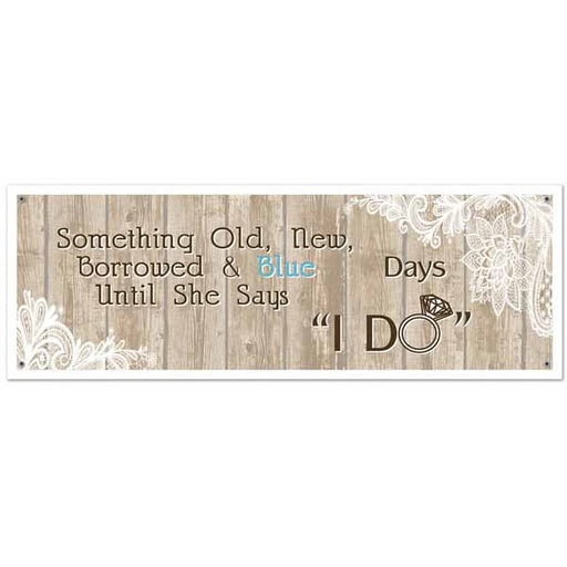 Rustic Wedding All-Weather Banner with 4 Grommets