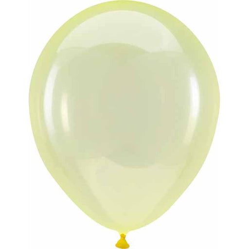 Crystal Clearz Yellow 11 Inch Latex Balloons, 100 Count
