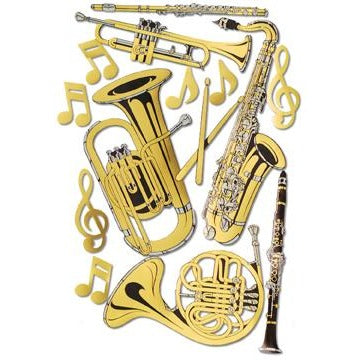 Assorted Musical Instrument Cutouts, 15 Count