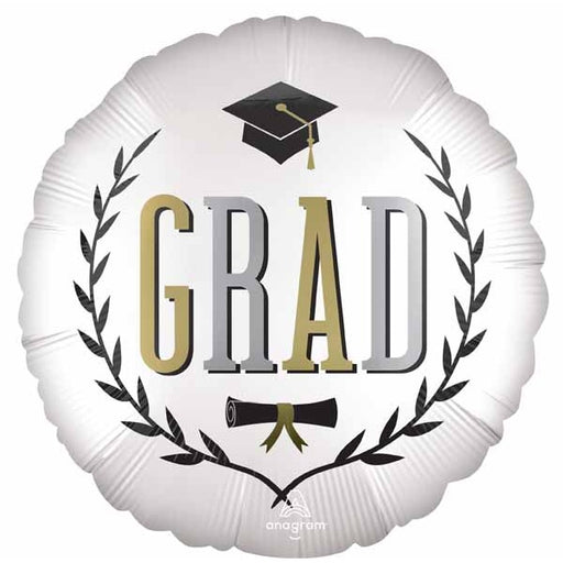 Caps Off Grad 18-Inch Round Foil Balloon