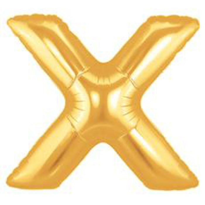 7" Gold Megaloon "X" Balloon