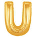 7" Gold Megaloon Flt "U" Balloon.