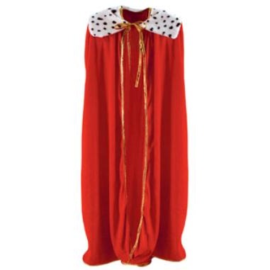 Adult Red King or Queen Costume Robe, 52 Inches