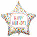 Happy Birthday Bright Stars 18-Inch Foil Balloon