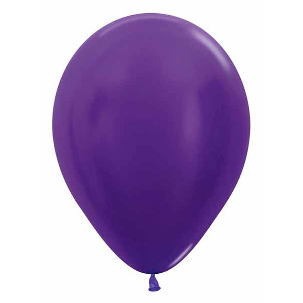 Sempertex 11" Metallic Violet Purple Latex Balloons, 50 Pack