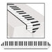 Printed Piano Keyboard Table Runner